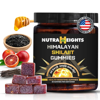 Organic Shilajit Gummies Sugar-Free Energy & Testosterone Support 30 Count